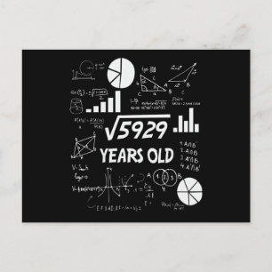 76 år gammal Födelsedagspresent till matematiklära Vykort