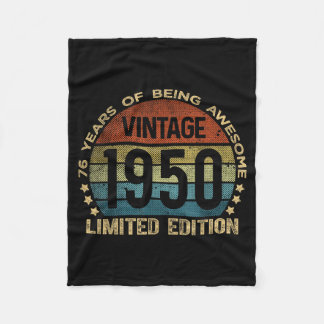 76 år gammal vintage 1950 limited edition 76-års f fleecefilt
