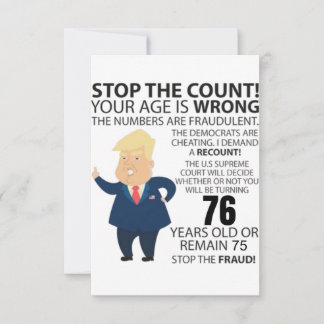76 år Trump Grattis på födelsedagen nun Funny