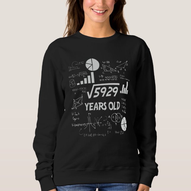76-åriga Bday Math Teacher 76:e födelsedagsgåva T Shirt (Framsida)