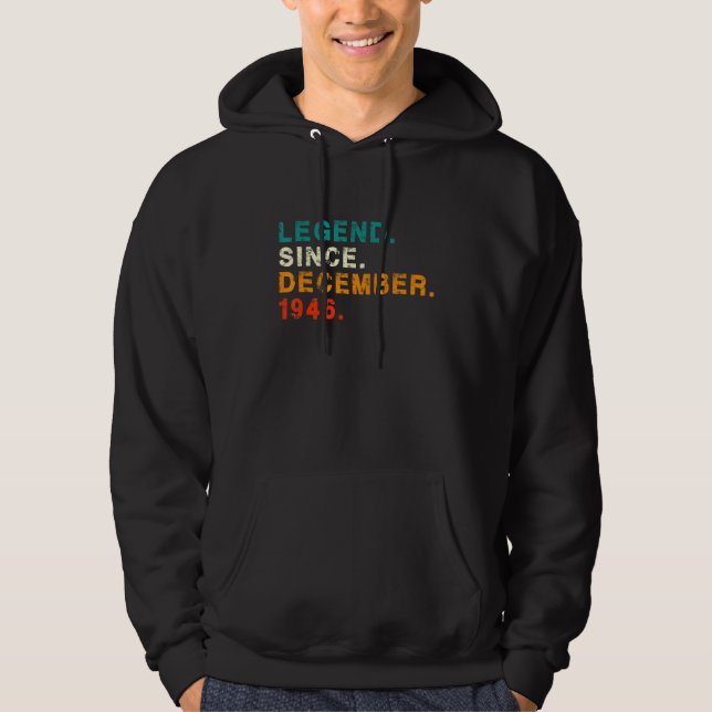 76 års ålder sedan december hoodie (Framsida)