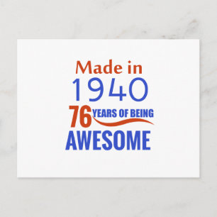 76-årsdesign vykort