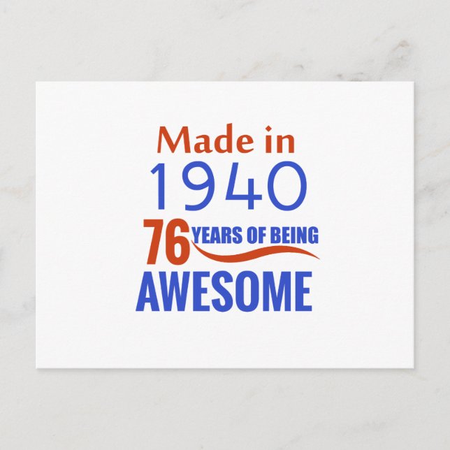 76-årsdesign vykort (Framsida)