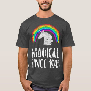 76:e årsdagen, vintage Unicorn, Magic sedan 1945 T Shirt
