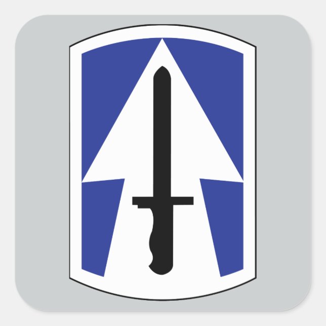 76:e brigaden för infanterier fyrkantigt klistermärke (Framsida)