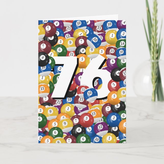 76:e födelsedag i Bollar Kort (Framsida)