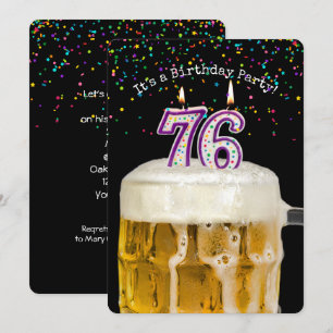 76:e födelsedag i Party Inbjudningar