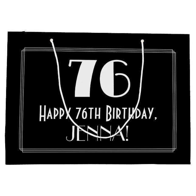 76:e födelsedagen: Art Deco Inspired Stil "76", Na (Baksidan)