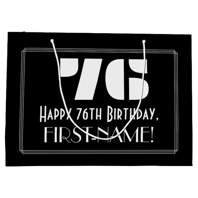 76:e födelsedagen ~ Art Deco Inspired Titta "76" + (Baksidan)