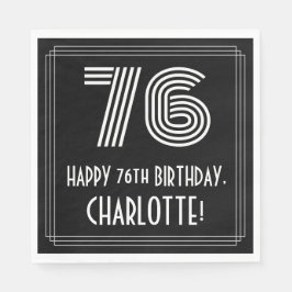 76:e födelsedagen: Art Deco Inspired Titta "76" + Pappersservett