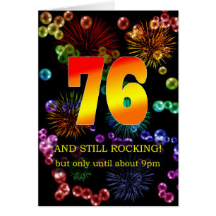 76:e födelsedagen fortfarande i raketläge hälsningskort