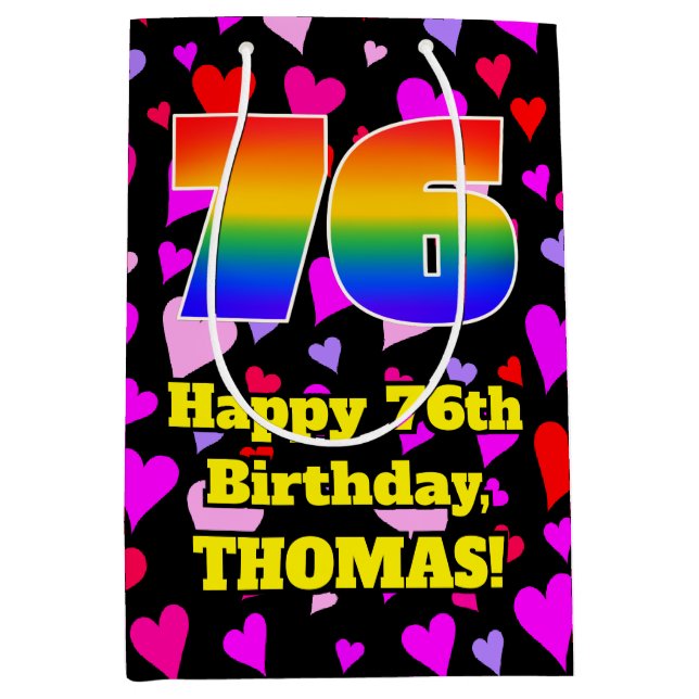 76:e födelsedagen: Loving Hearts Mönster, Regnbåge (Framsidan)