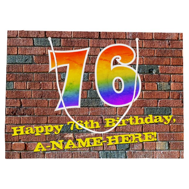 76:e födelsedagen: Roligt, Graffiti-Inspired Rainb (Baksidan)