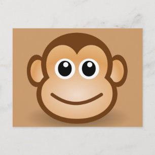 76-Free-Cute-Tecknad-Monkey-Clipart-Illustration Vykort
