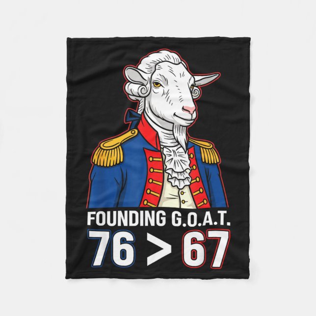76 Större än 67 George Washington Historia Kul M Fleecefilt (Framsidan)