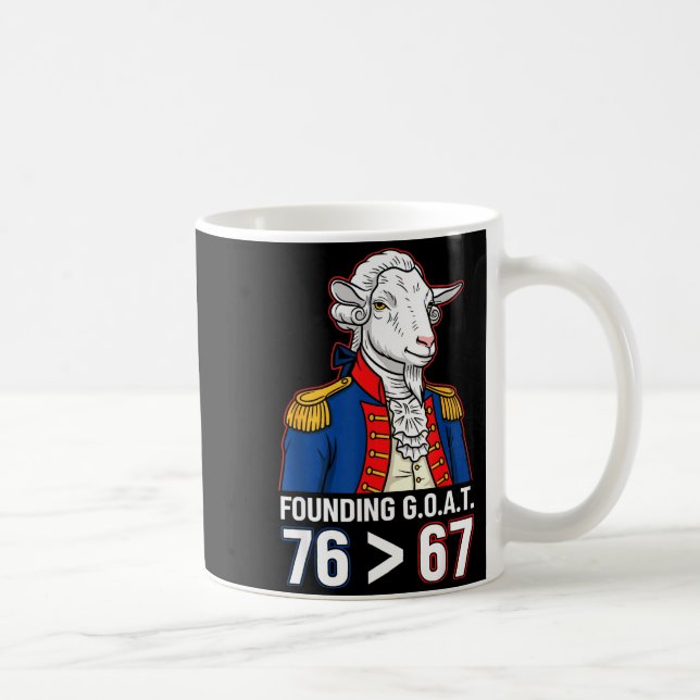 76 Större än 67 George Washington Historia Kul M Kaffemugg (Höger)