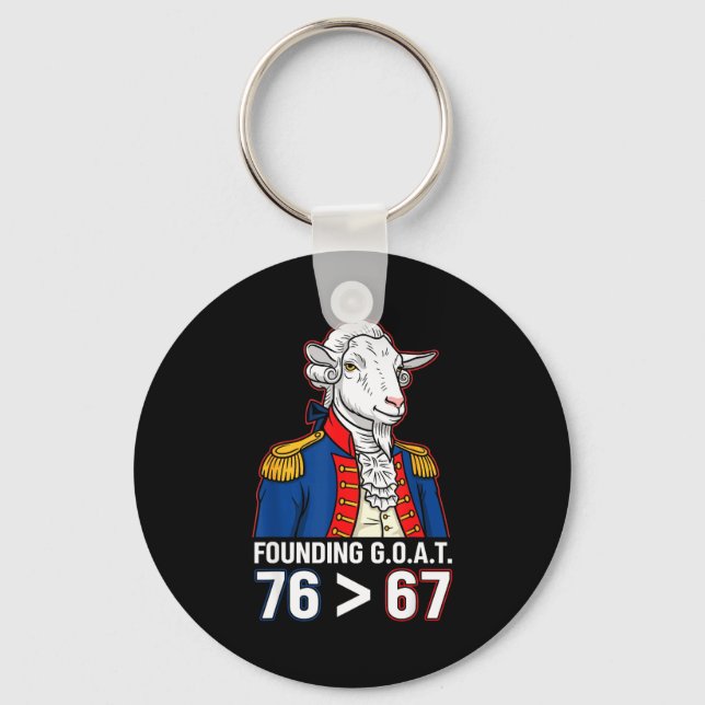 76 Större än 67 George Washington Historia Kul M Nyckelring (Framsida)