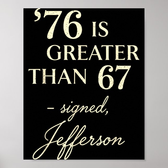 76 Större än 67 Thomas Jefferson Historia Kul Me Poster (Framsidan)