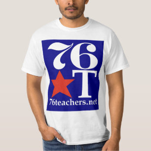76Teachers värderar tShirten som är röd på bl Tee Shirt