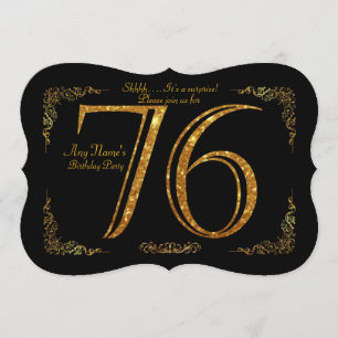 76th, Gatsby för födelsedagsfest 76th, underbart, Inbjudningar