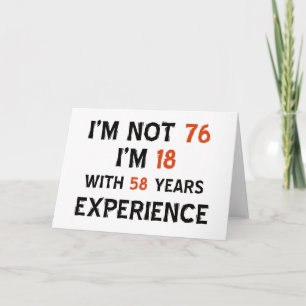 76th kalla födelsedagdesigner kort