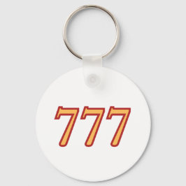 777 Angel Number Luck Nyckelring