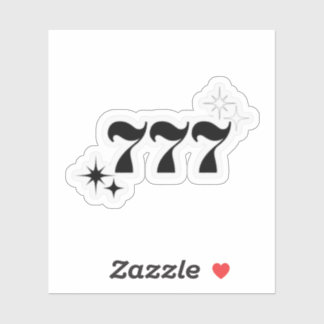 777 ängelnummer färg svart klistermärken