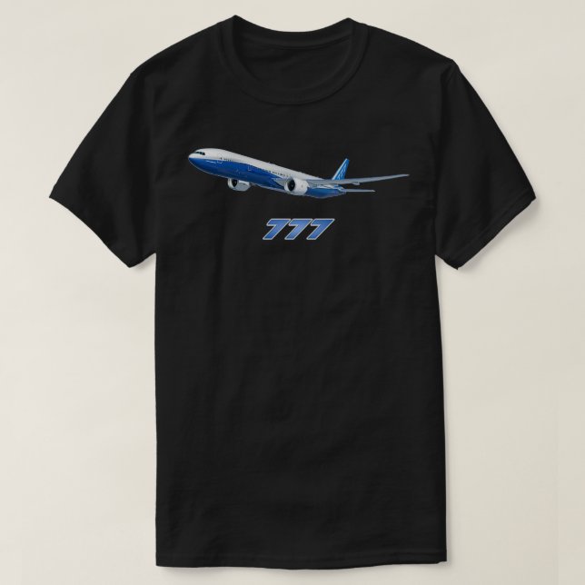 777 flygplan jet t shirt (Design framsida)