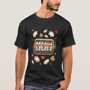 777 Jackpott Slots Spelande Kul Tema T Shirt
