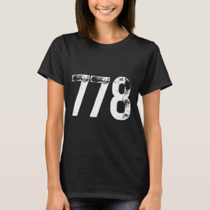 778 Områdeskod Vancouver BC Mobiltelefonnummer C T Shirt