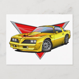 77-78 Gult Firebird TA Vykort