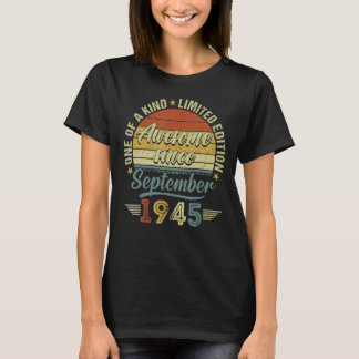 77 år gammal Fantastisk sedan september 1945 77:e  T Shirt