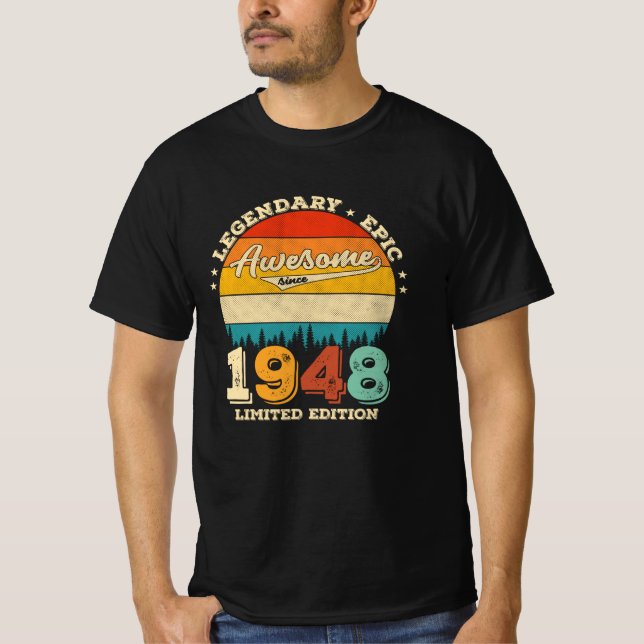 77-årig dagstidning 1948 Fantastisk 77:e födelseda T Shirt (Framsida)