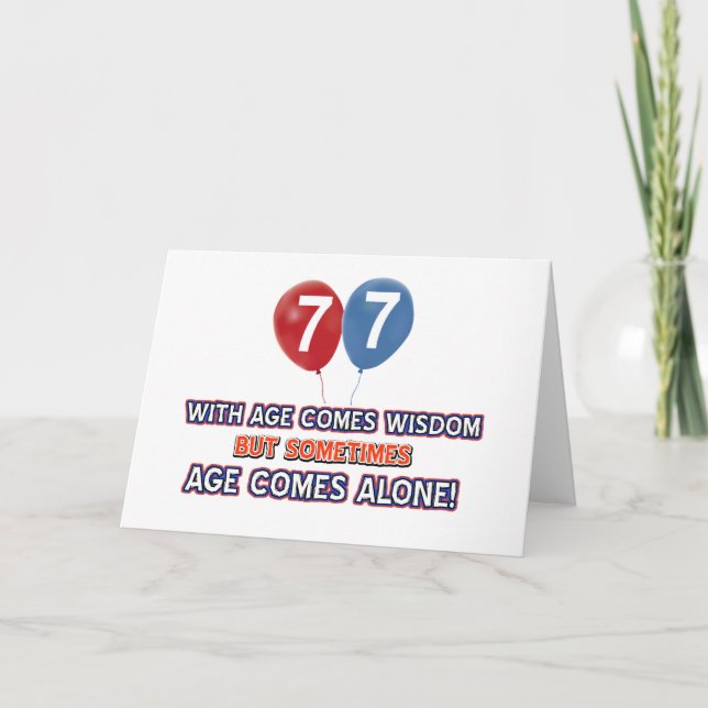 77-årig visdom-födelsedagskalender kort (Framsida)