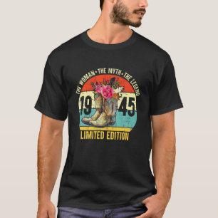 77 års Begränsad utgåva 1945 Cowboy Boots Wes T Shirt
