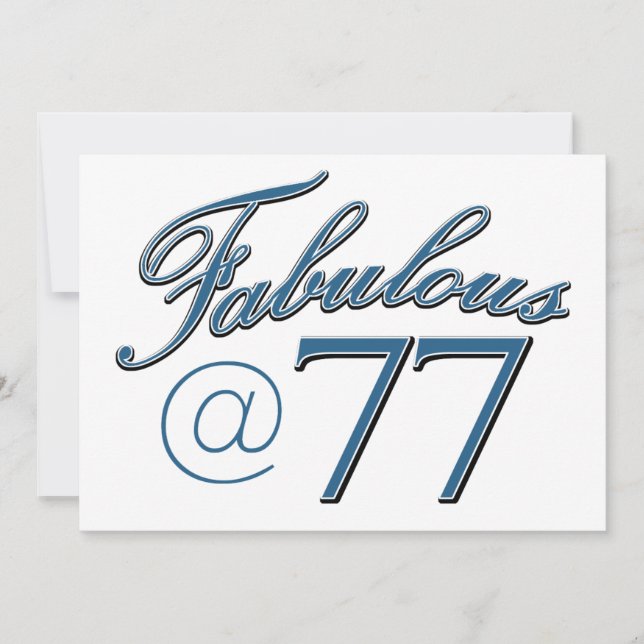 77 års födelsedagsdesigner (Framsida)