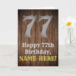 77:e födelsedag: Land Western Inspired Titta, Namn Kort