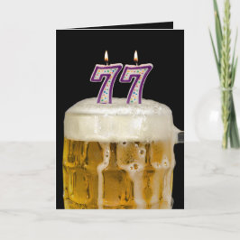 77:e födelsedag Svart Kort