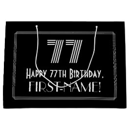 77:e födelsedagen - Art Deco Inspired Titta "77" o