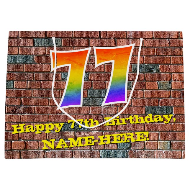 77:e födelsedagen: Roligt, Graffiti-Inspired Rainb (Framsidan)