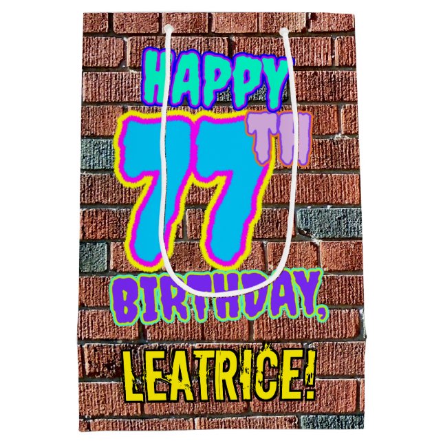 77:e födelsedagen: Roligt, Urban Graffiti Inspired (Baksidan)