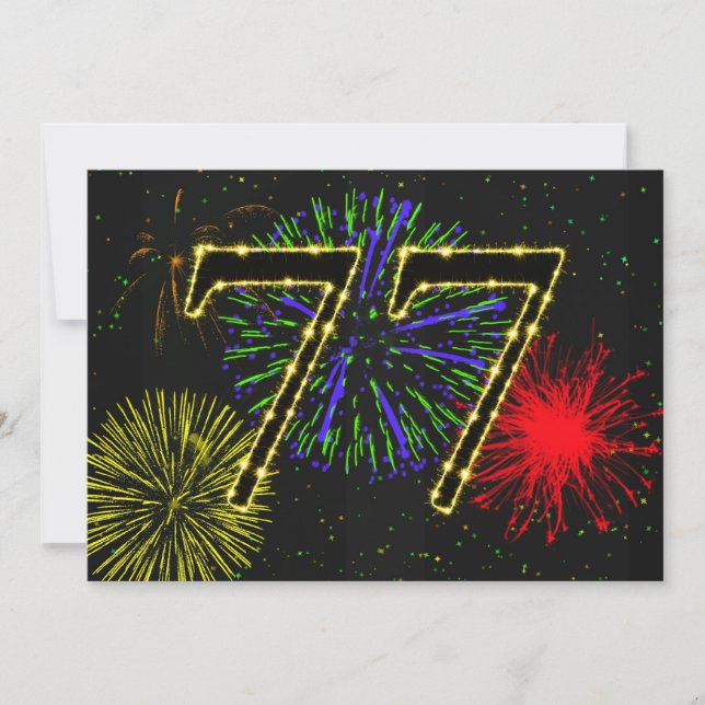 77:e födelsedagsfestens inbjudan (Framsida)