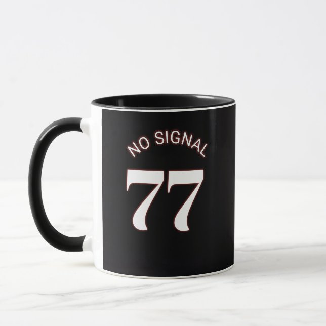 77 Inget Signal Svart Mugg (Vänster)