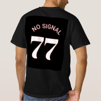77 No Signal Minimal Streetwear Svart T-Shirt