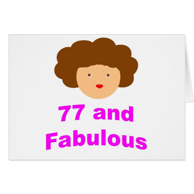 77 och sagolikt! hälsningskort (Framsidan Horizontal)