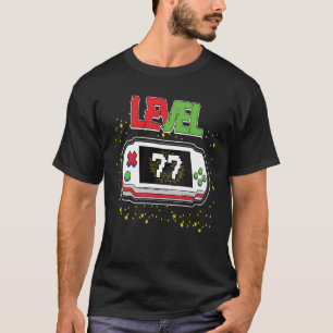 77 Olåst födelsedagsspel 77 år gammalt videospel T Shirt