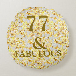 77th Birthday Rund Kudde