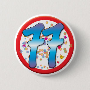 77th Födelsedag Knapp