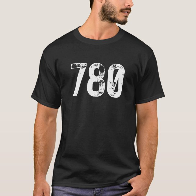 780 Area Code Edmonton AB Mobile Telephone Area Co T Shirt (Framsida)
