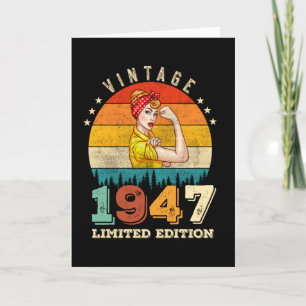 78 Ålder Bday 1947 Vintage 78:e födelsedagen Kvinn Kort